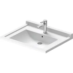 Duravit Waschtisch Starck 3 Vital 70cm, 1 Hahnloch, 03097000001, Farbe: Weiß mit Wondergliss
