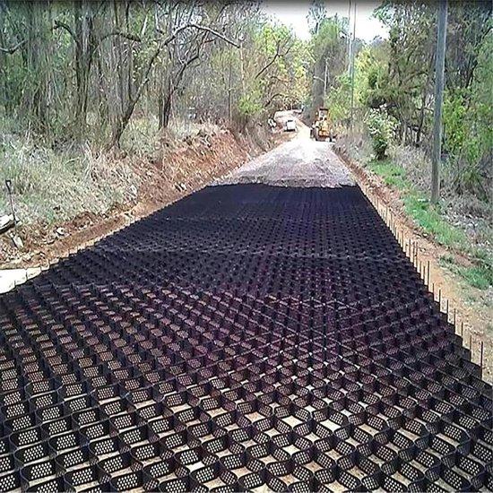 Kiesmat Stabilisator für Wege und Einfahrten - Hoch belastbar - 1x2 Meter - Schwarz
