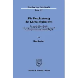 Die Durchsetzung des Klimaschutzrechts, Fachbücher von Hani Taghavi