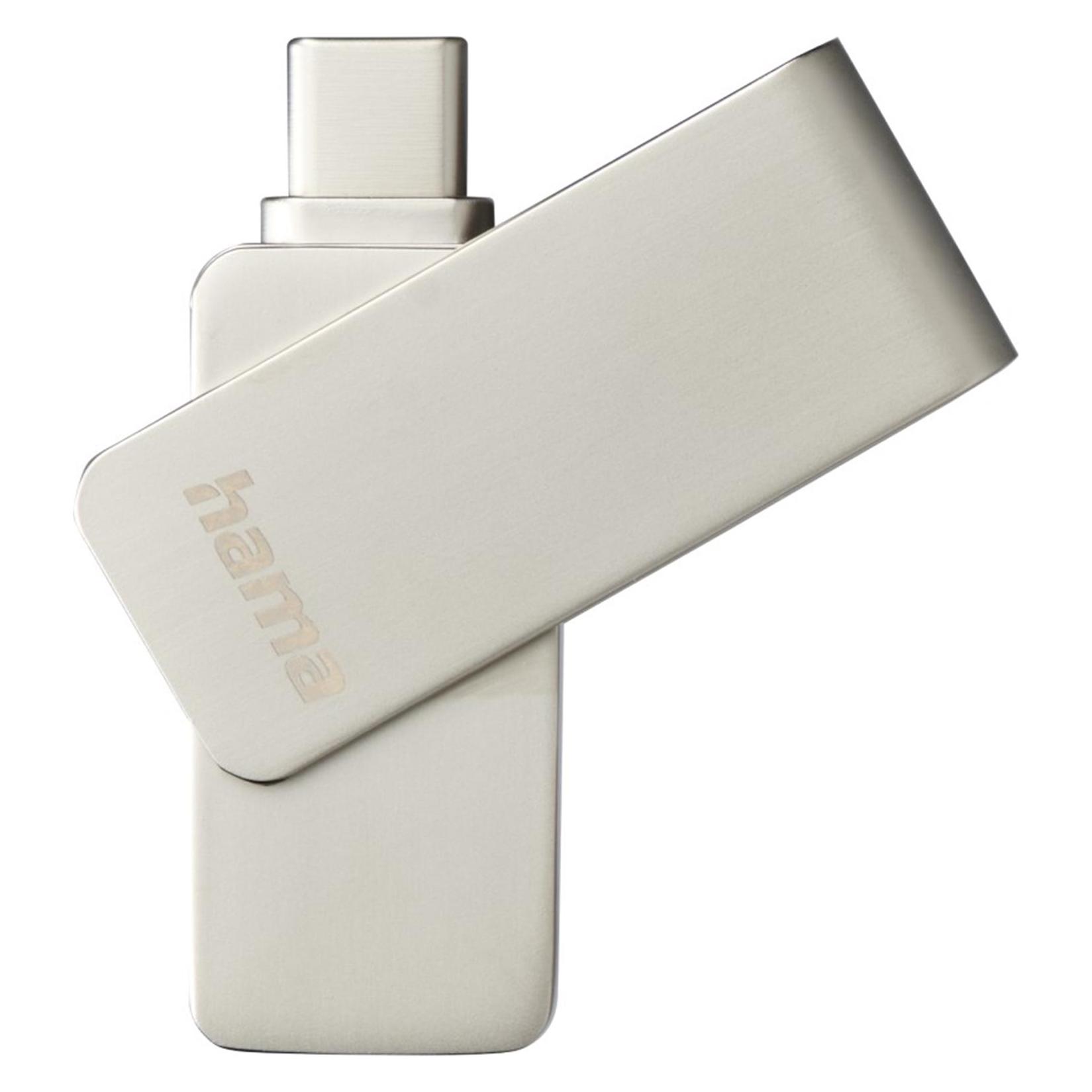 Hama USB-Stick Uni-C Rotate Pro, USB-C 3.1, 32GB, 70MB/s, Silber (32 GB, USB-C) (00182494)