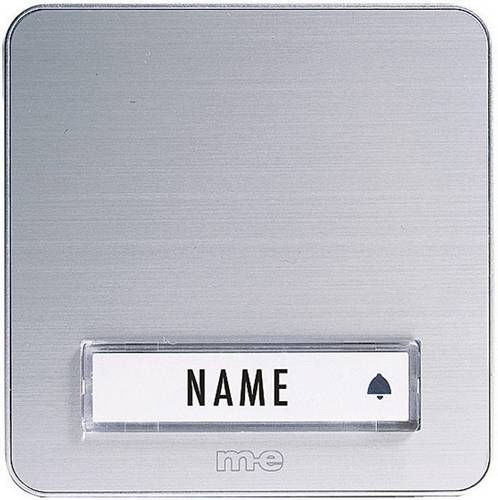 M-e modern-electronics KTA-1 A/S Klingelplatte mit Namensschild 1fach Silber 12 V/1A