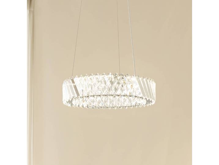 Hängeleuchte Glacis Lucande, klar / transparent, für Wohn- / Esszimmer, Glas, Design