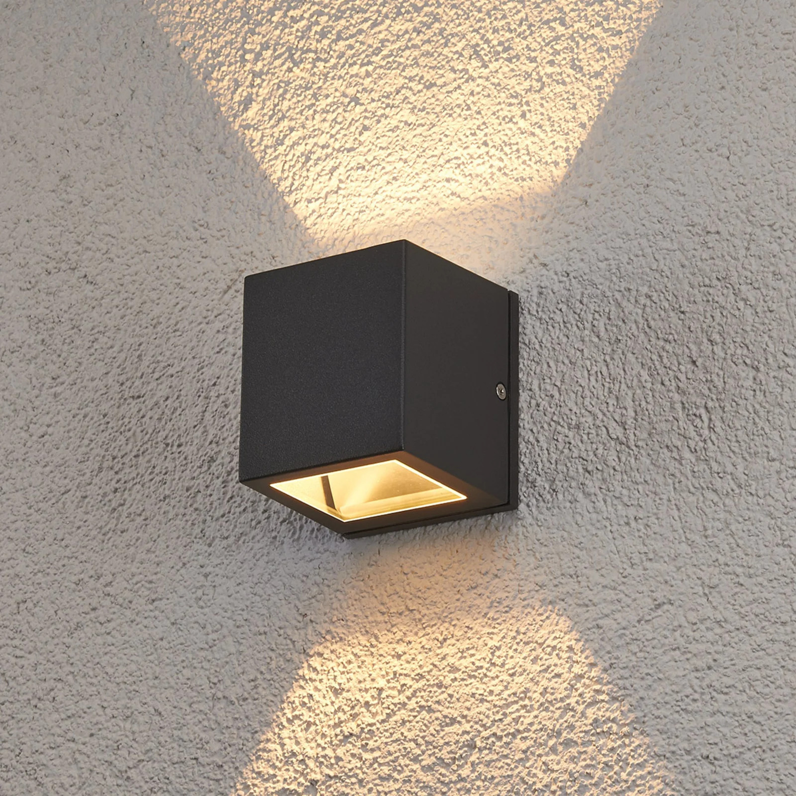 Lucande Maurice Buiten Wandlamp - Donkergrijs - Modern - Metaal