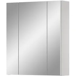 SPIEGELSCHRANK weiß 60 cm, Badschrank 3-türig