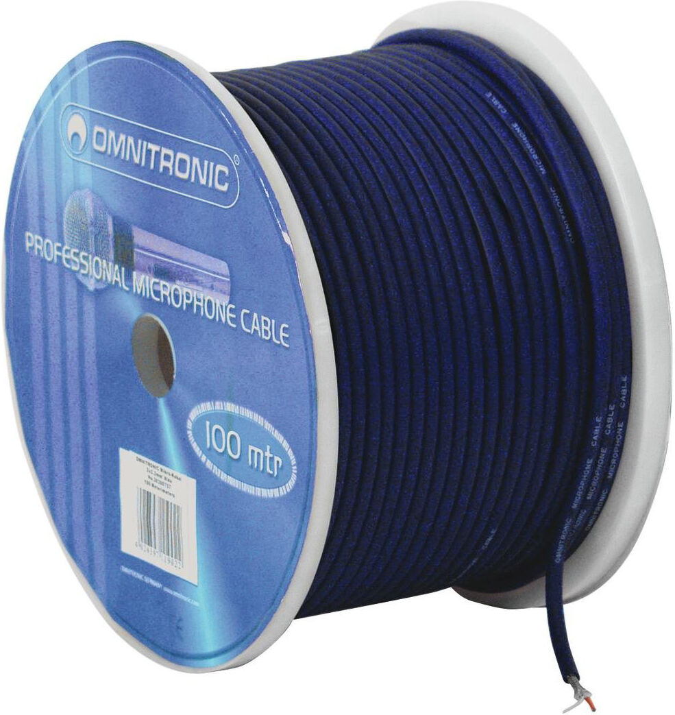 OMNITRONIC Câble microphone 2x0.22 100m bu - Câbles pour microphone