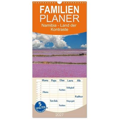 Familienplaner 2027 - Namibia - Land der Kontraste mit 5 Spalten (Wandkalender, 21 x 45 cm) CALVENDO