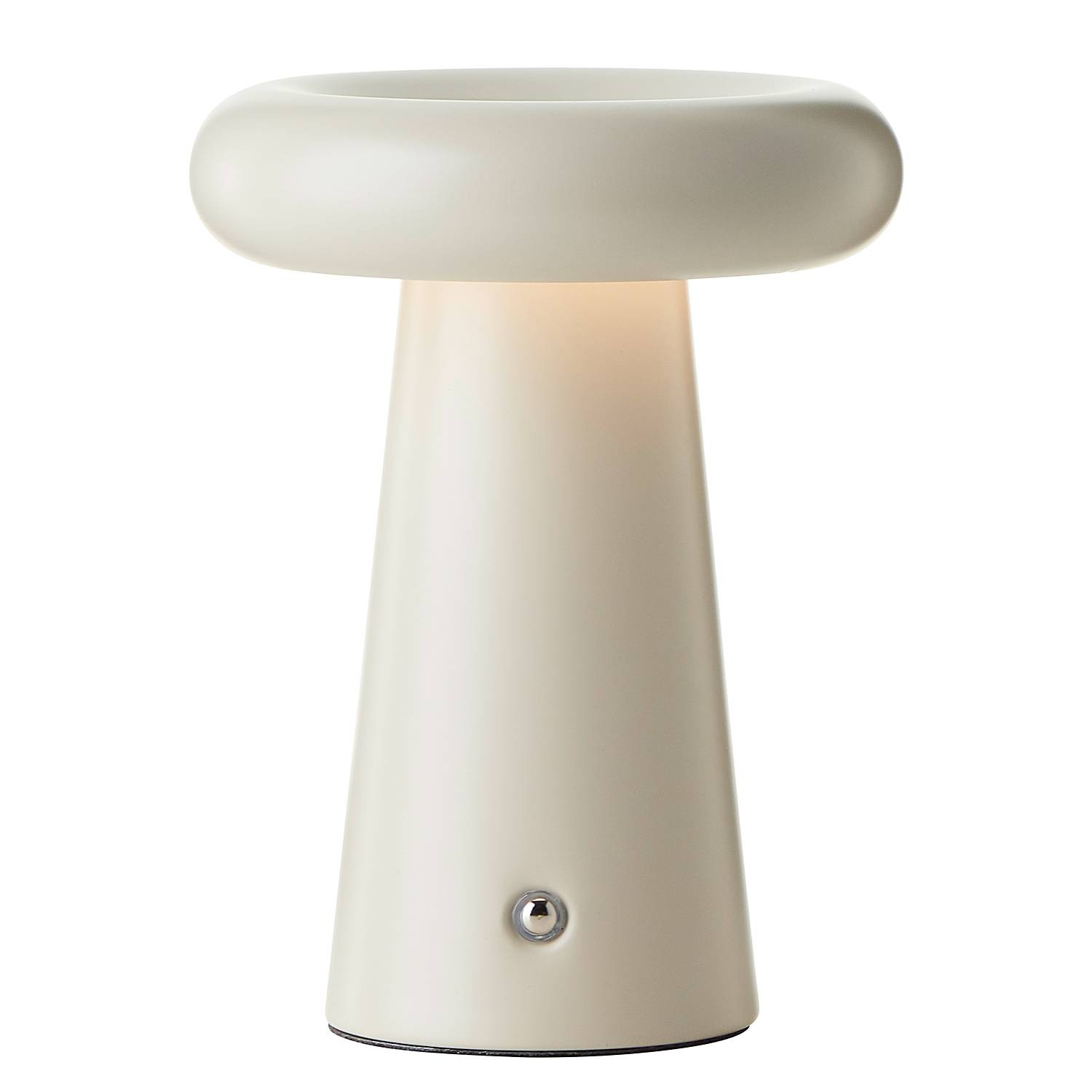 home24 LED-padverlichting Muffin beige, Ø 14 cm