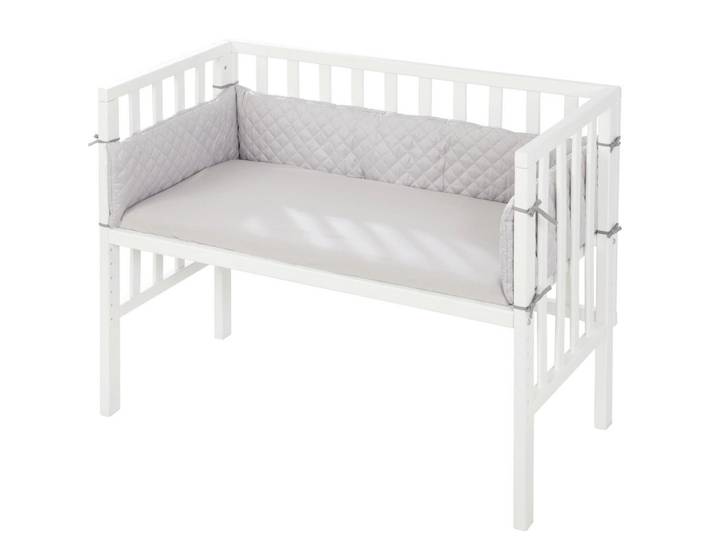 Roba Beistellbett roba Style grau 2in1 Set 90 x 45 cm, Weiß, Grau, Holzwerkstoff, 45x90 cm, Baby- und Kindermöbel, Babyzimmer, Babybett, Beistellbetten