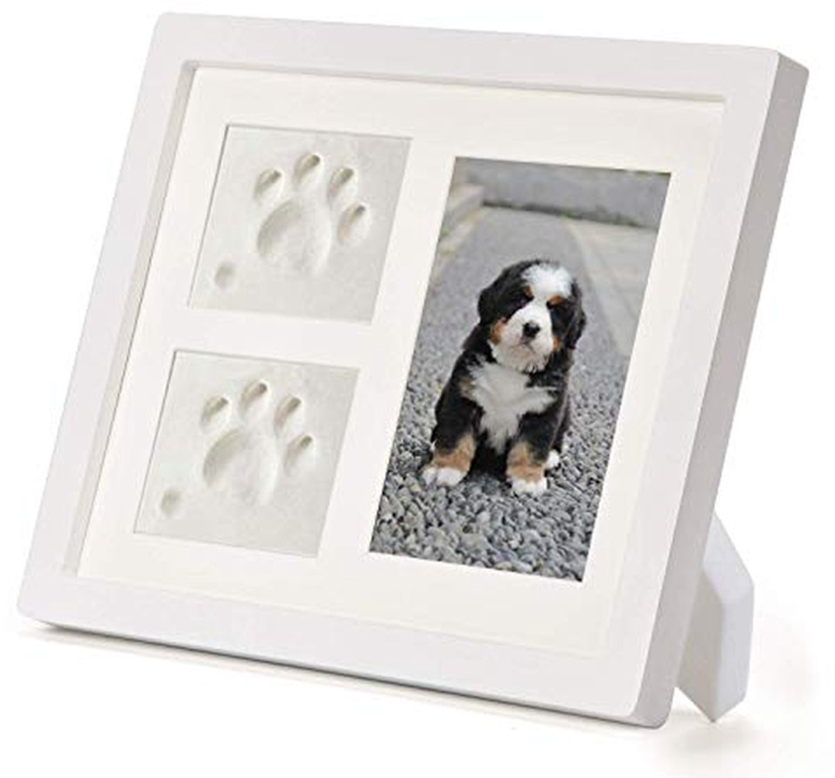Huisdier Gedenkteken Fotolijst met Luchtdrogende Klei - Wit - 11 x 9 inch