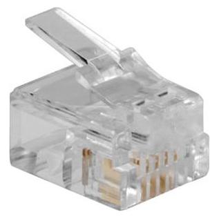 ACT RJ11 (4P/4C) modulaire connector for flat cable. Unit: Bag 25 pcs (TD104)