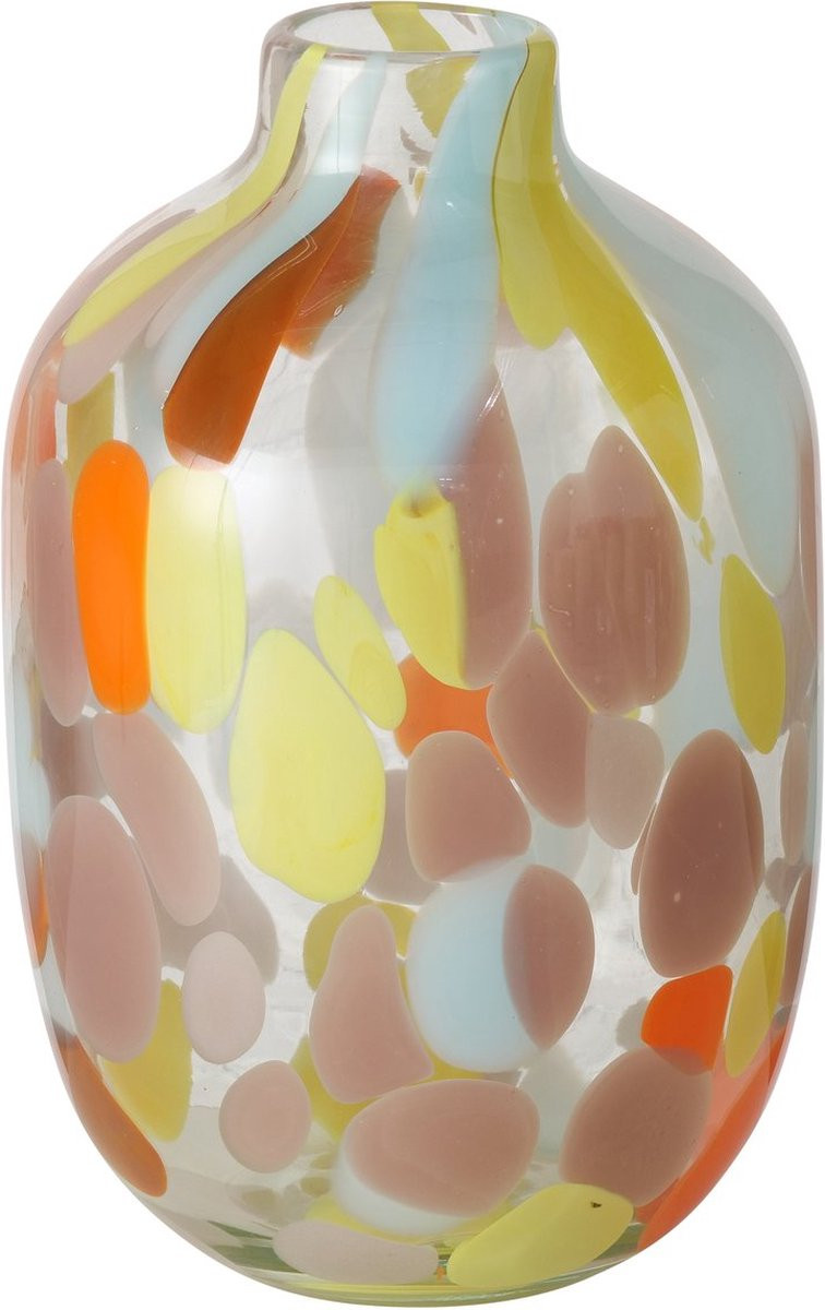 Boltze Home Vaas Glee Glas gelakt H 26 cm x B 17 cm x D 17 cm