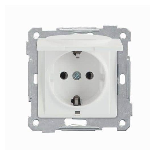 Mutlusan Candela Modul Steckdose mit Deckel weiss (31529140)