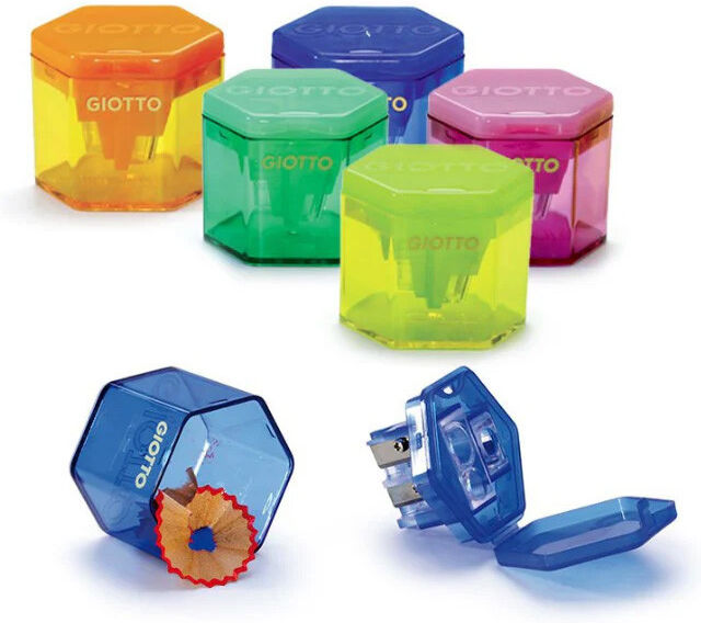 Taille-crayons triple universel Giotto avec réservoir