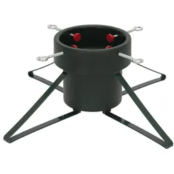 WEIHNACHTSBAUMSTÄNDER mit Wasserschale Dunkelgrün aus Metall