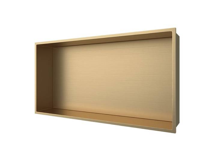 Aloni Regalaufsatz HEC60BG, (1-St), Aloni Wandnische Edelstahl gold gebürstet rostfrei 300x600x100mm