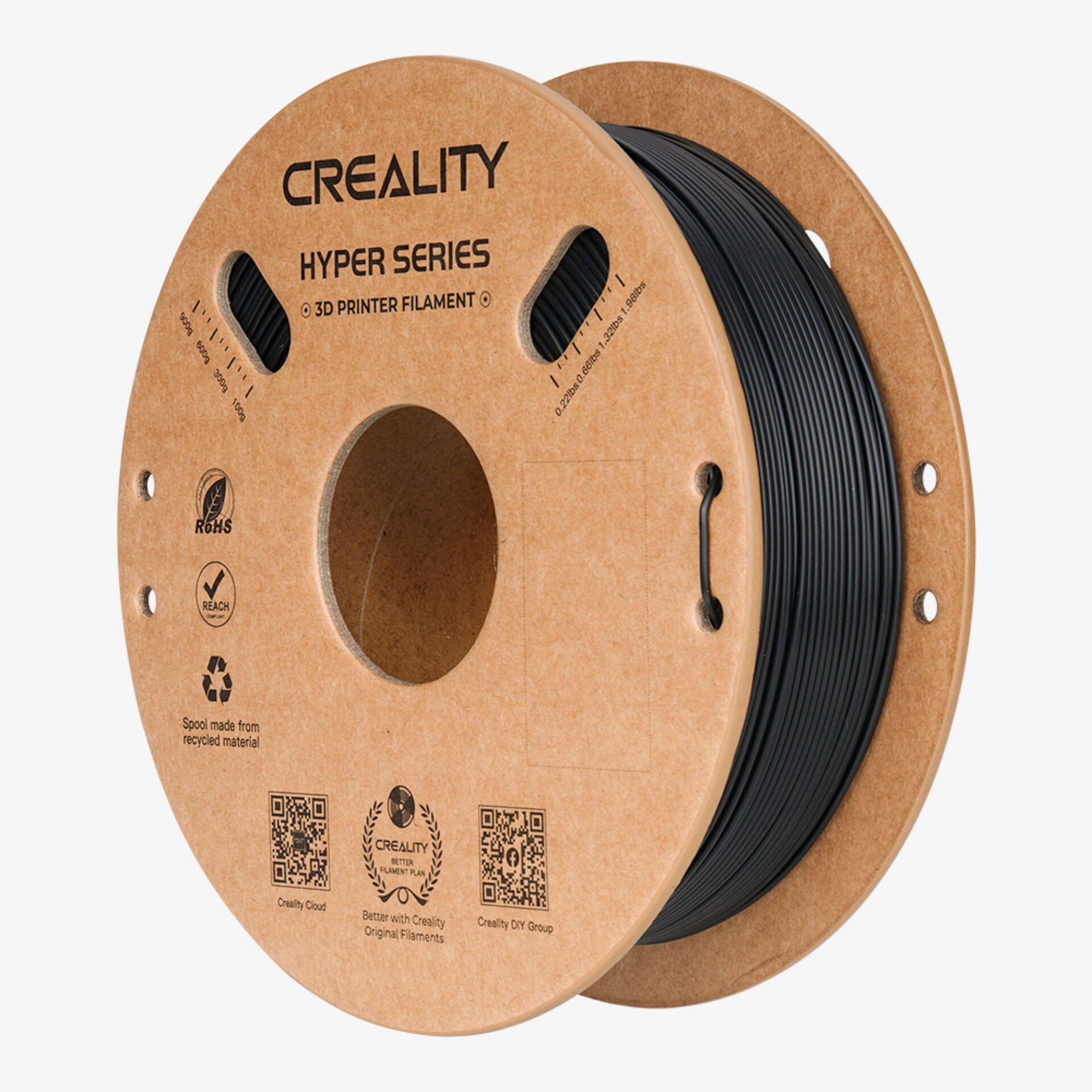 Creality 3D Creality Filament Hyper PLA 1,75 mm 1kg Schwarz 3301010343