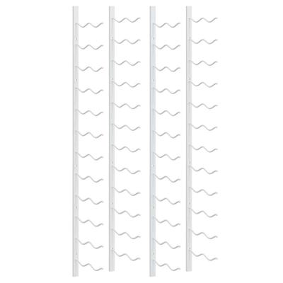 Wand-Weinregal für 24 Flaschen, 2 Einheiten, weißes Eisen