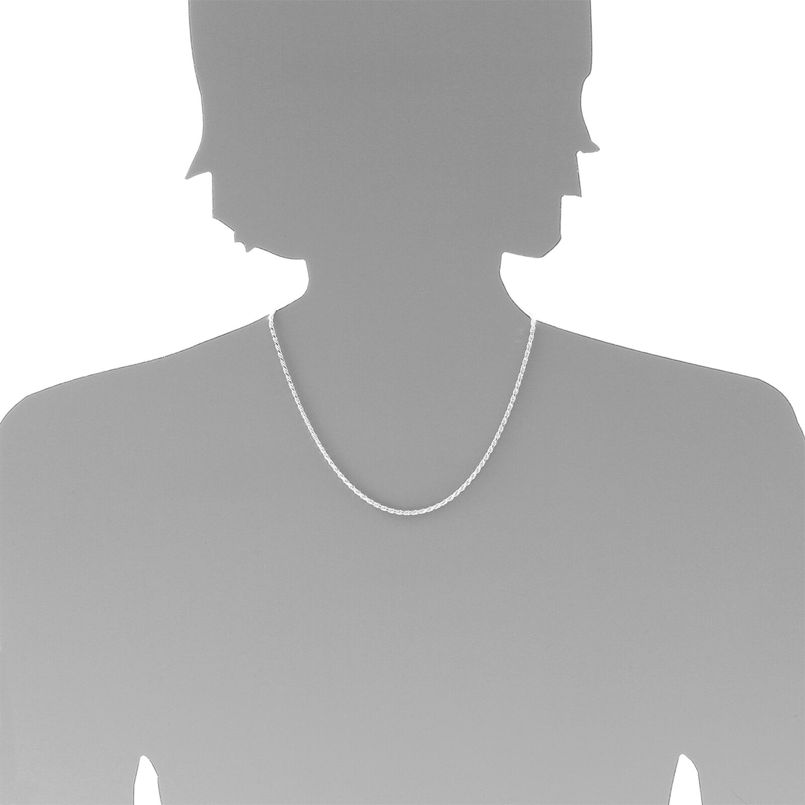 Silberkette OSTSEE-SCHMUCK "Ostsee-Schmuck Kette Kordel 2,2 mm Kette Kordel 2,2 mm" Gr. 50, silber (weiß, neutral), Halsketten, Damen, 50cm, Silber 925 (Sterlingsilber), L: 42, Silberkette