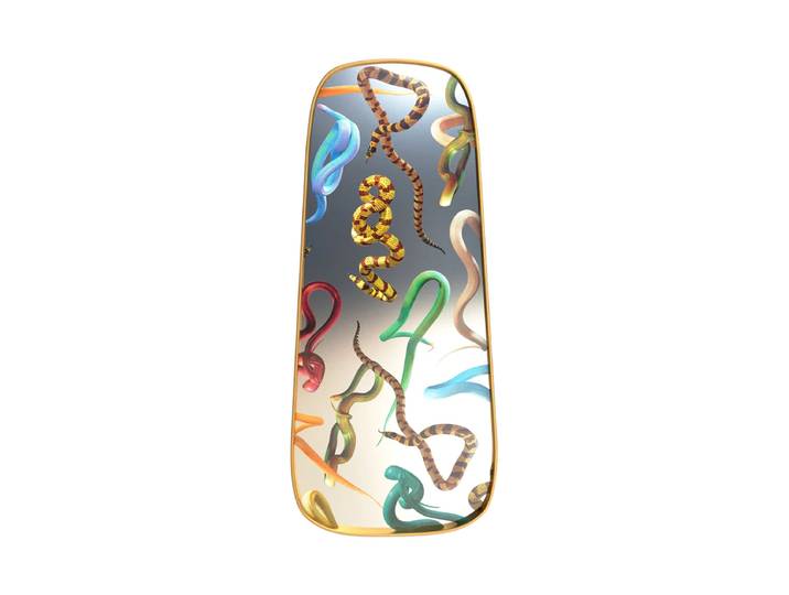 Design Wandspiegel „Toiletpaper Snakes“ Multicolor Seletti