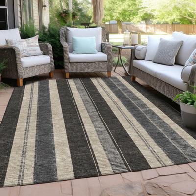 Addison Rugs Machine Washable Indoor/Outdoor Stipe Ombre Chantille Rug