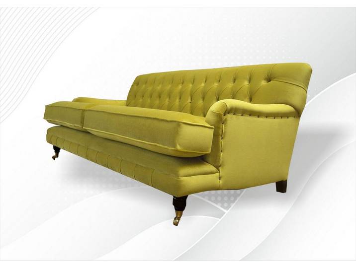 JVmoebel Chesterfield-Sofa Gelbe Couch im modernen Design mit Chesterfield-Knöpfen, Packung, Made in Europa