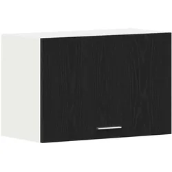 Helloshop26 - Moderner wandhängender Küchenschrank effizienter Stauraum 60 x 31 x 40 cm schwarzes Holzwerkstoff
