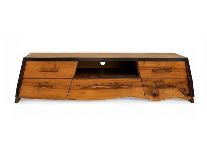 Xlmoebel Lowboard Massivholz TV-Lowboard Sideboard Kommode Modern Rustikal Wohnzimmer