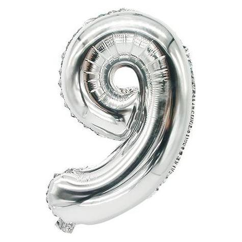 Papstar Folienballon "Zahlen", Ziffer: 8, silber (1x) (86838)