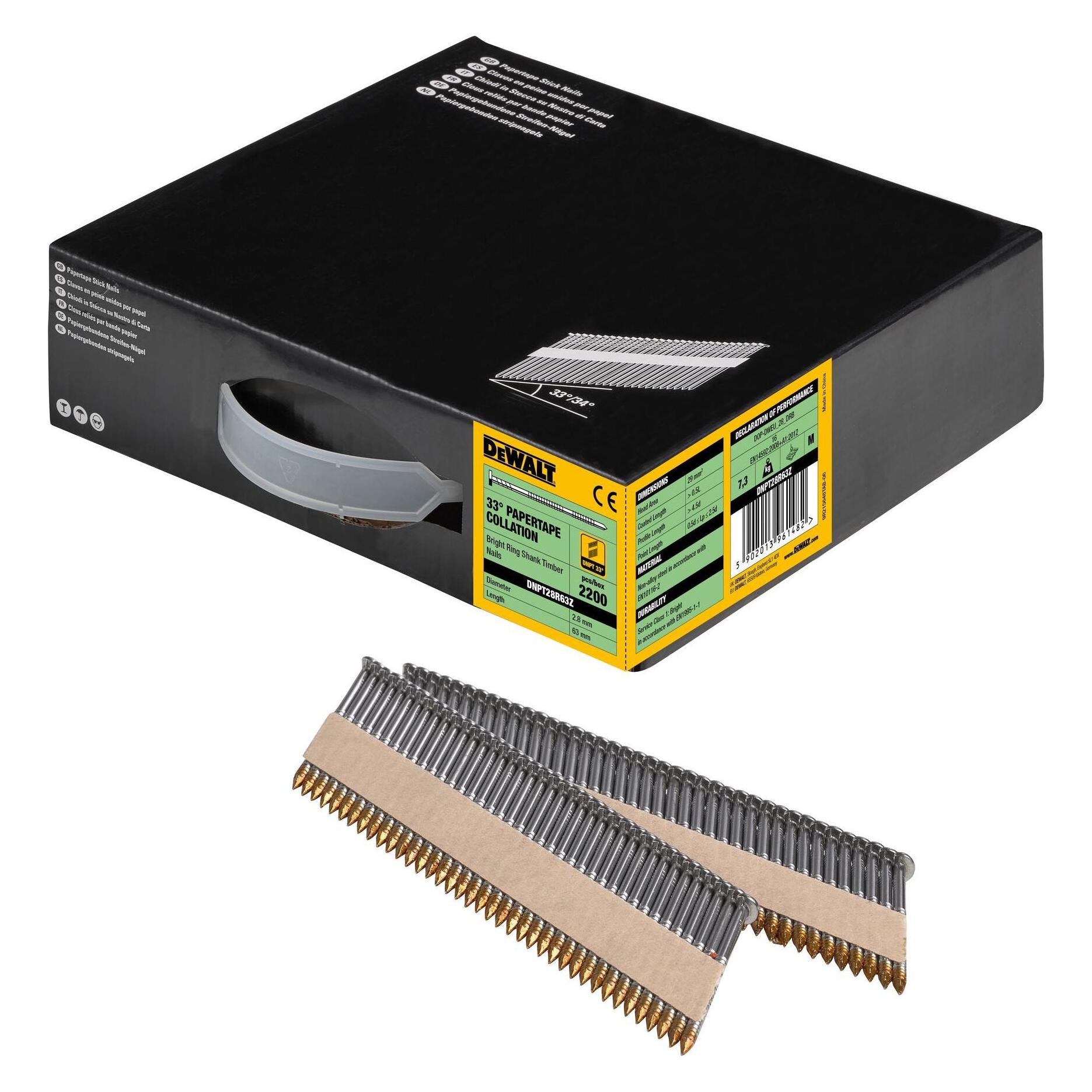 DeWalt Papiergebundene Nägel (DNPT28R63Z)