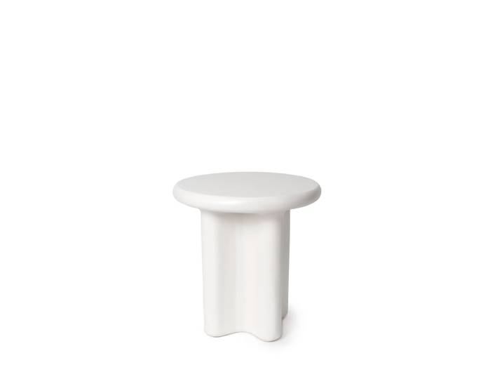 Table basse ronde blanche de 80 cm