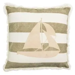 byRoom Kissenbezug stonewashed 45 x 45cm, 45 x 45cm, grün/boot