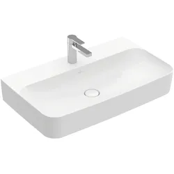 Villeroy & Boch Waschbecken Finion 416881, 800x470x165mm, weiß Alpin CeramicPlus, Wandmontage, TitanCeram, Metropolitan Stil