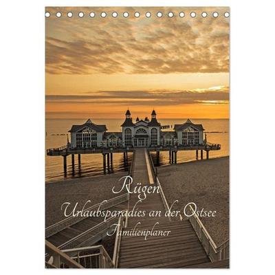 Rügen - Urlaubsparadies an der Ostsee - Familienplaner (Tischkalender 2026 DIN A5 hoch), CALVENDO Monatskalender