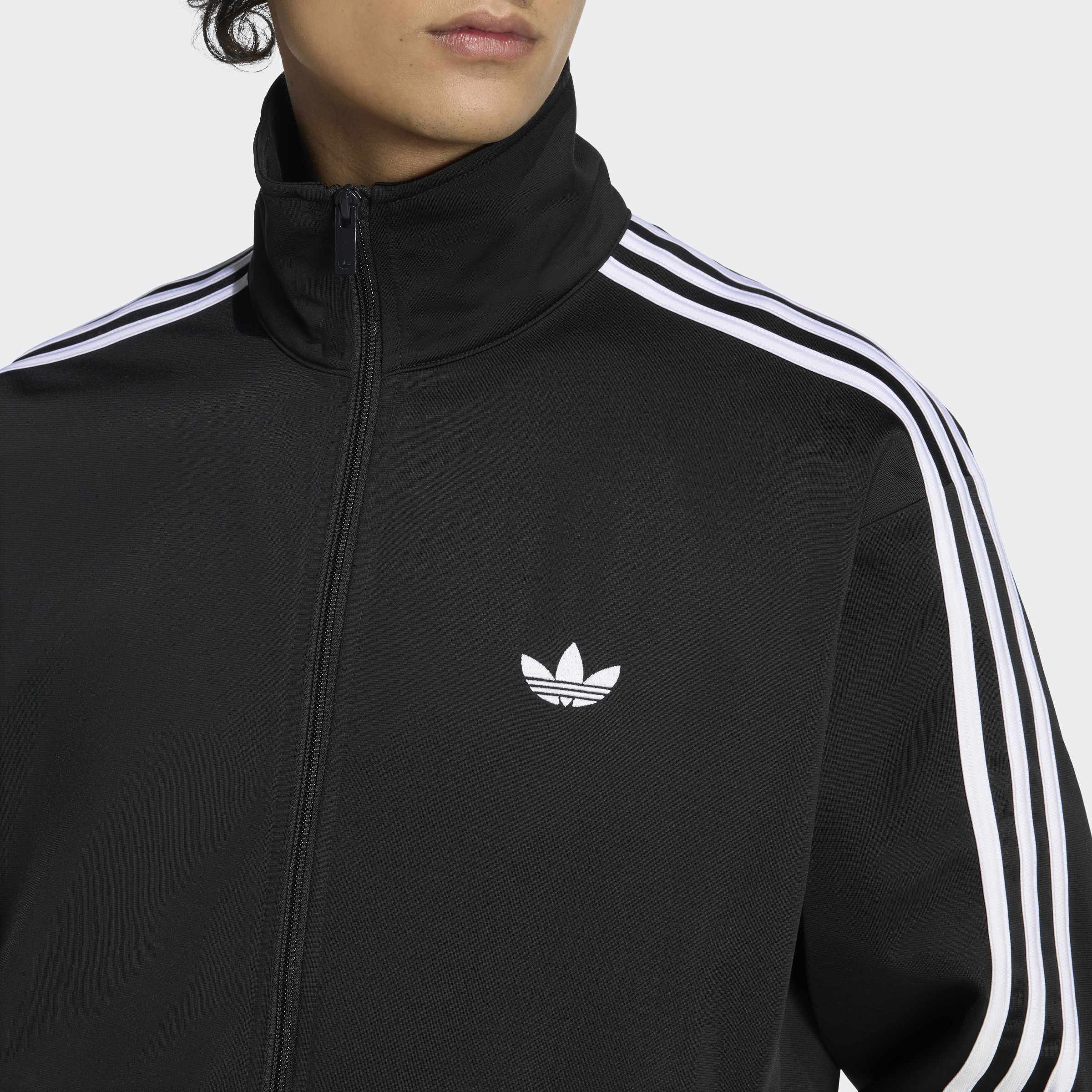 Trainingsjacke ADIDAS ORIGINALS "FIREBIRD ORIGINALS", Herren, Gr. L, schwarz-weiss (schwarz), Obermaterial: 100% Polyester, Jacken Trainingsjacke, aus Polyester schwarz L