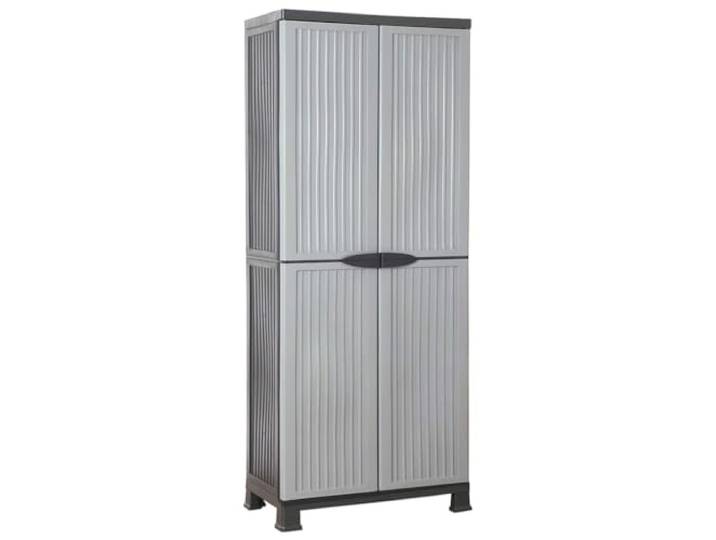 Heofavd Aufbewahrungsschrank Kunststoff 68x39x171,5 cm Grau