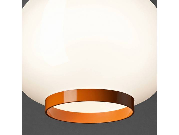 Design hanglamp Chouchin Reverse 1, dimbaar, wit / opaal, Keuken, Glas, Design, hanglamp