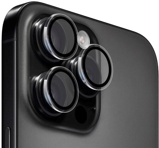 iPhone 16 Pro / 16 Pro Max Mobile Origin Easy Lens Guard - Kameralinsebeskytter - Gennemsigtig