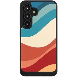Nivocase Hülle für Samsung Galaxy S24 Handyhülle NIVOcore Case Schwarz Farbe Farbverlauf Welle (Samsung Galaxy S24), Smartphone Hülle, Schwarz