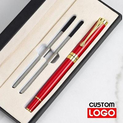 Luxury Metal Signature Roller Pen Executive Business Gift Set With Premium Presentation Box red process Pen And Box