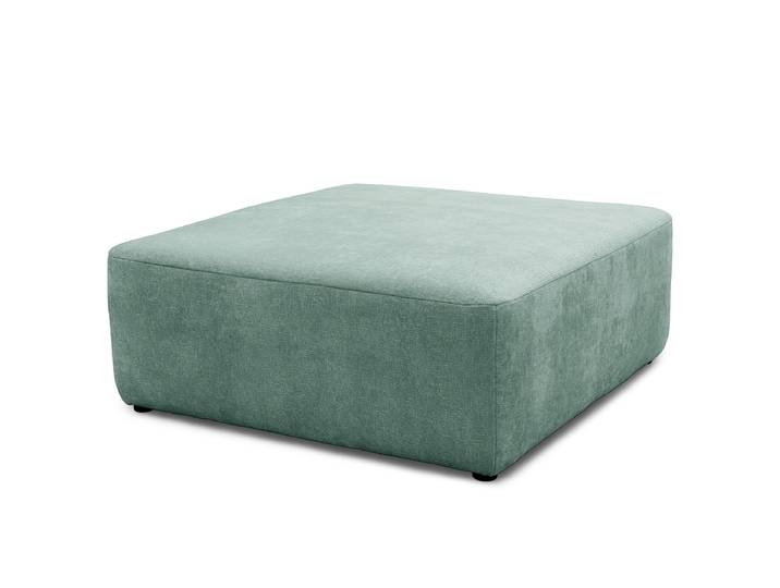 Polsterhocker 108cm Blau Chenille Pelagia: Mint