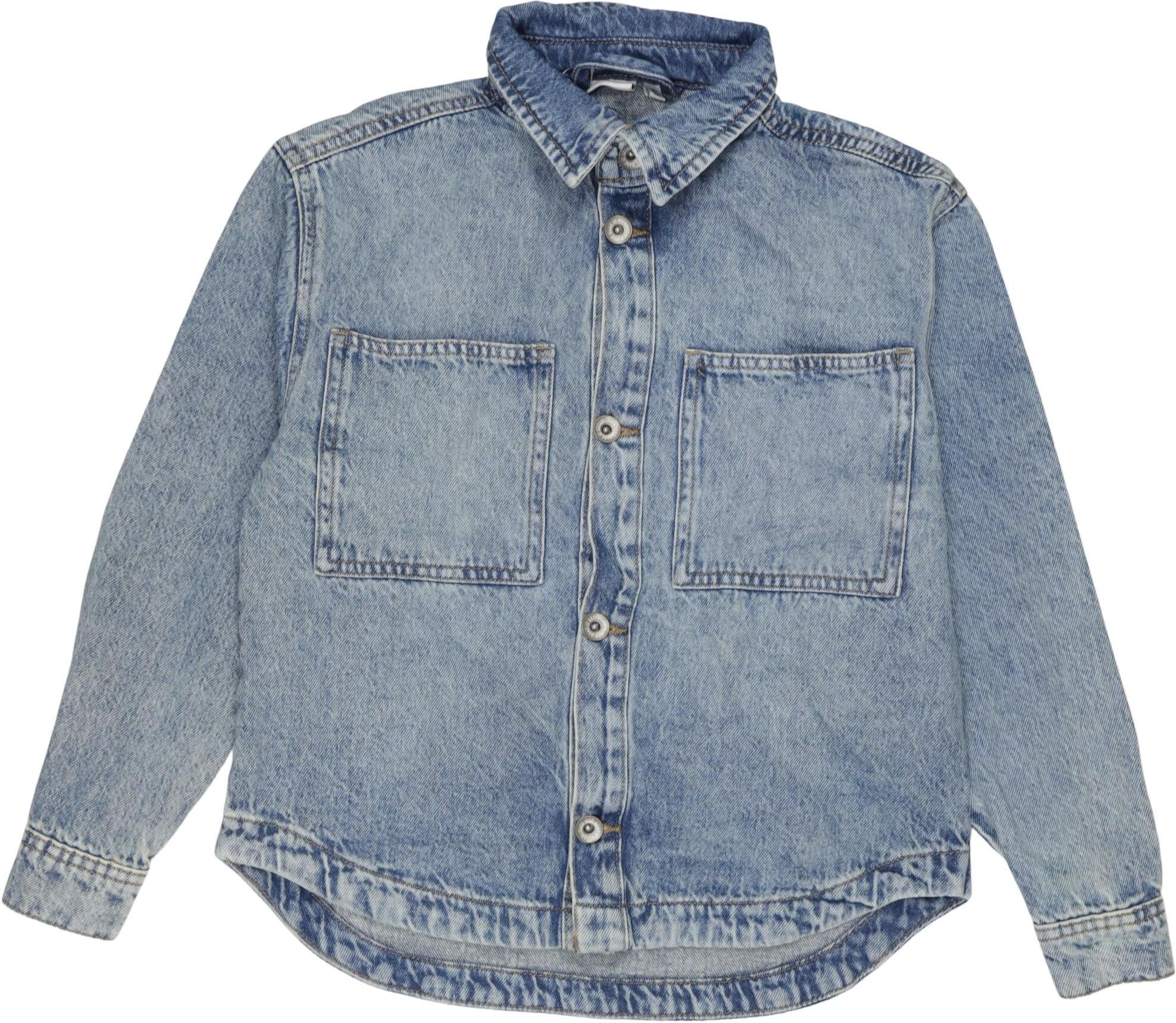 name it Mädchen Jacke oder Mantel, Hellblau, Gr. EU 140, Baumwolle - Second Hand