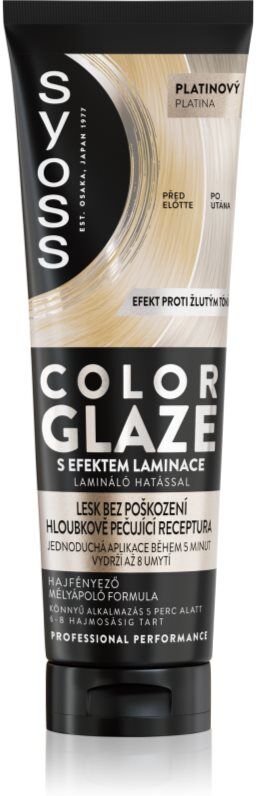 Syoss Intense Glaze Color préparation colorante cheveux brillance teinte Platinum 130 ml