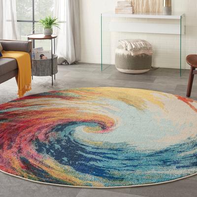 Nourison Celestial Abstract Modern Multicolored Colorful Wave Area Rug