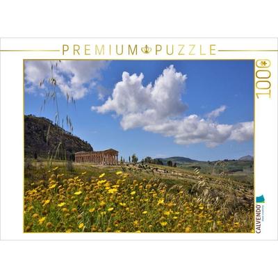 CALVENDO Puzzle Tempel von Segesta | 1000 Teile Lege-Größe 64x48cm Foto-Puzzle für glückliche Stunden