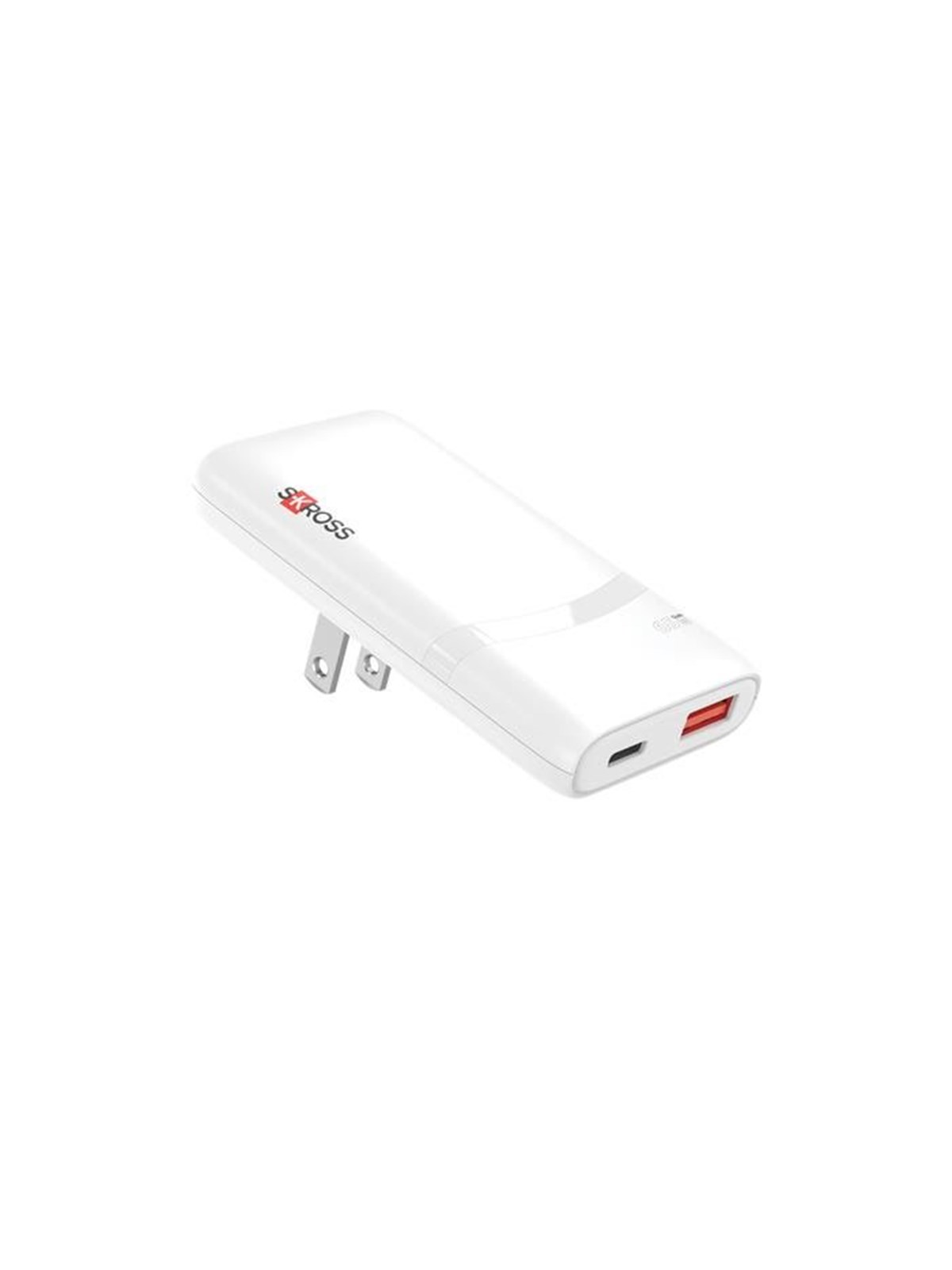 SKross Klip Slim Multihead 65W GaN UniCharger - USB-A + USB-C - EU-US-UK Plug
