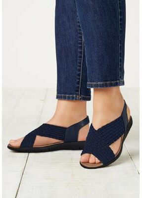 Women's The Celestia Sling Sandal by Comfortview in Navy Metallic (Size 8 M)