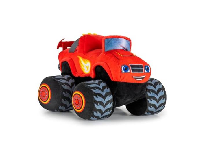 Jay Franco Monster Truck Plush Pillow Buddy - Soft Plushie Stuffed Pillow Red - Blaze