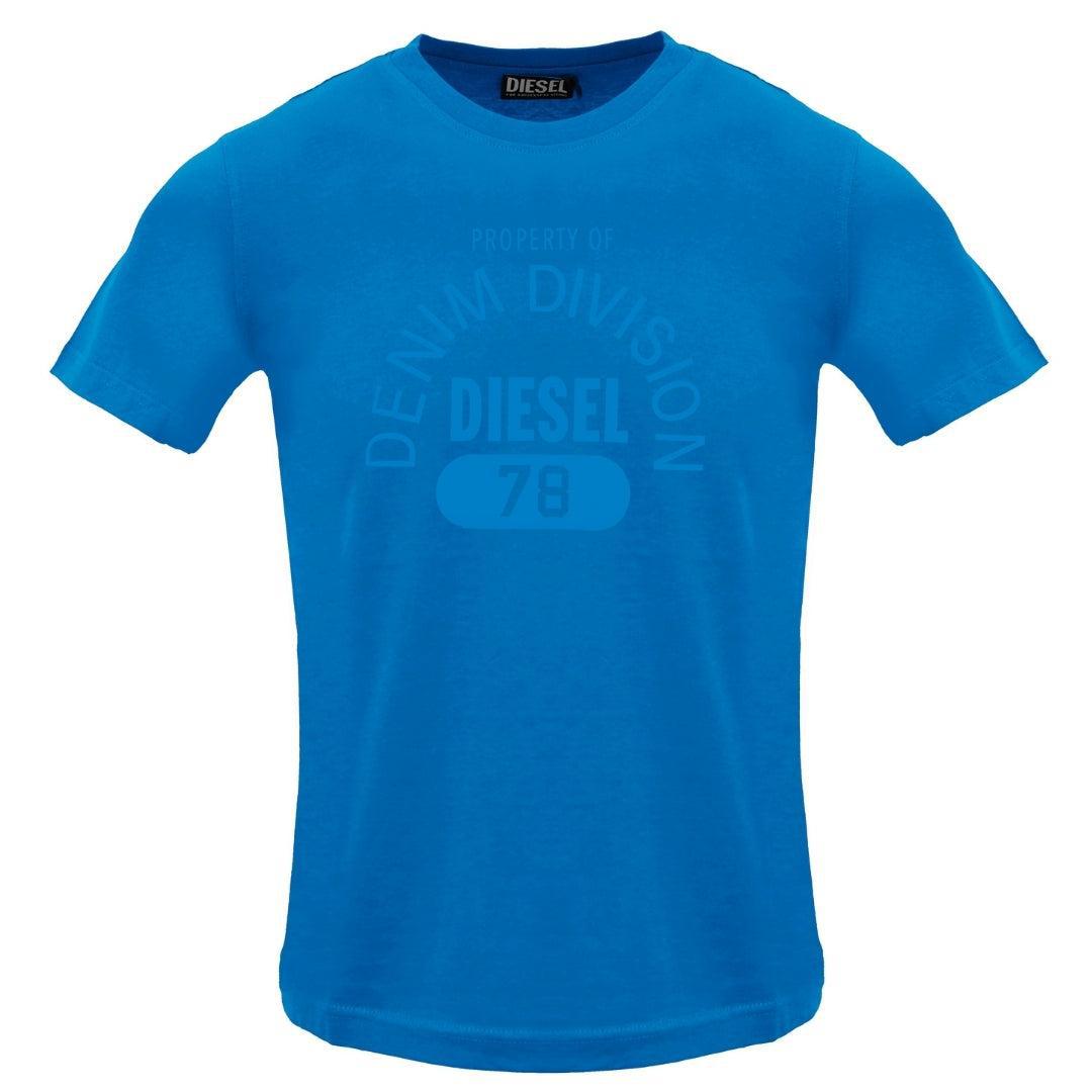 Diesel Unisex Volwassen Eigendom Van Denim Divisie Logo T-Shirt (Koninklijk Blauw)