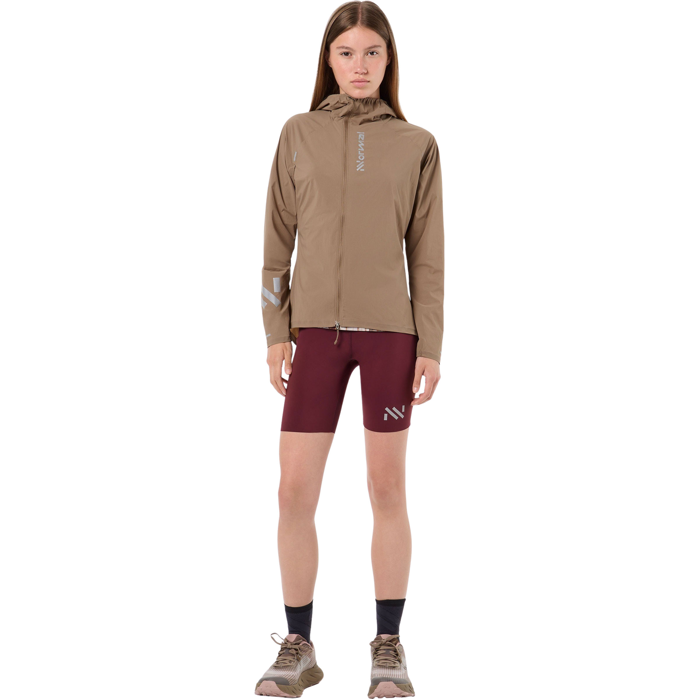 NNormal Trail Wind Damen Laufjacke braun Größe XL Trailrunning | Laufen Klein verpackbar