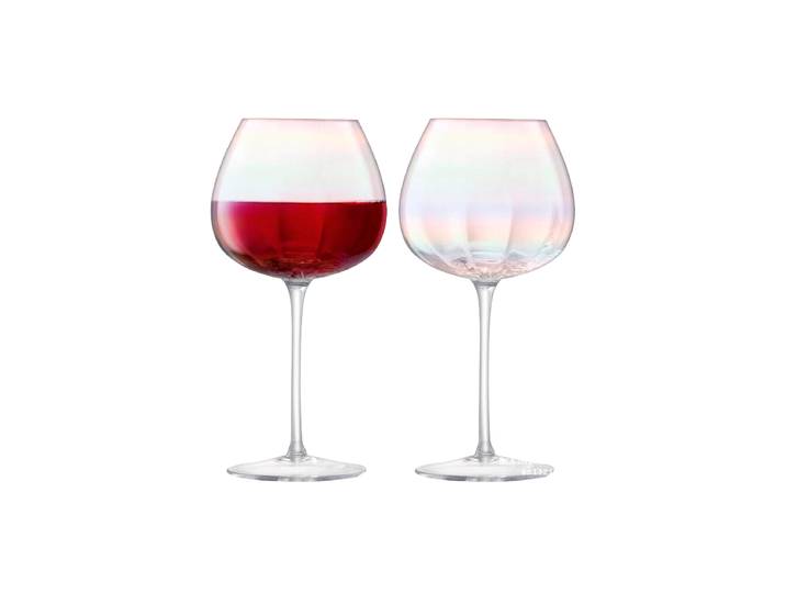 4er-Set Handgefertigte Rotwein-Gläser „Pearl“ Perlmutt LSA International